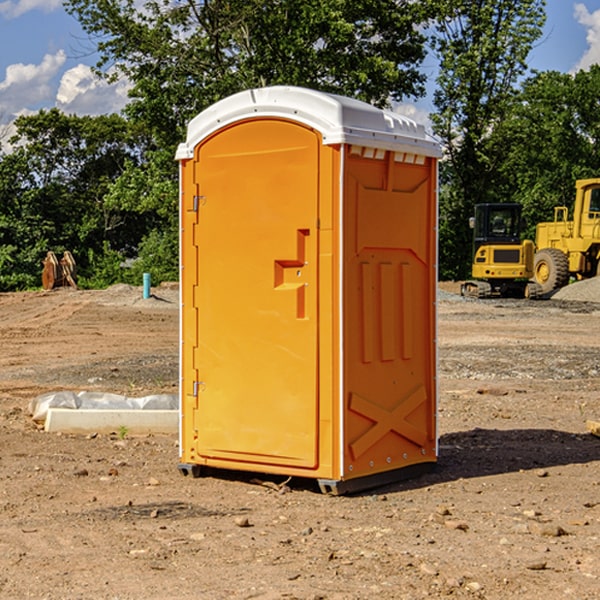 can i customize the exterior of the porta potties with my event logo or branding in Middletown IA